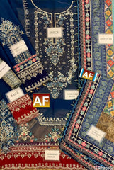 LUXURY CHIFFON UNSTITCHED 3PCS