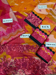 LUXURY LAWN UNSTITCHED 3PCS