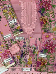 LUXURY LAWN UNSTITCHED 3PCS