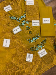 LUXURY CHICKENKARI UNSTITCHED 3PCS