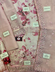 LUXURY ORGANZA UNSTITCHED 3PCS