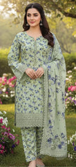 LUXURY LAWN UNSTITCHED 3PCS