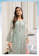 Maria B Embroidered Chiffon Unstitched 3 Piece Suit Luxury Formal Collection Ladies Dress