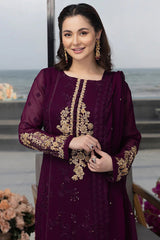 LUXURY CHIFFON UNSTITCHED 3PCS