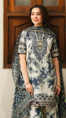 LUXURY LAWN UNSTITCHED 3PCS