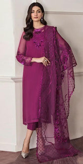 LUXURY CHIFFON UNSTITCHED 3PCS