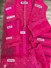 MARIA B UNSTITCHED LUXURY CHICKENKARI 3PCS