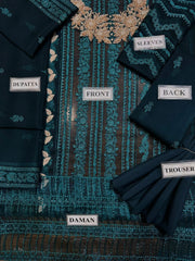 LUXURY CHIFFON UNSTITCHED 3PCS