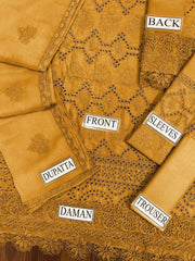 UNSTITCHED LUXURY CHICKENKARI 3PCS