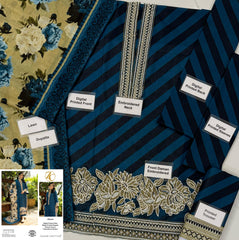 LUXURY LAWN UNSTITCHED 3PCS