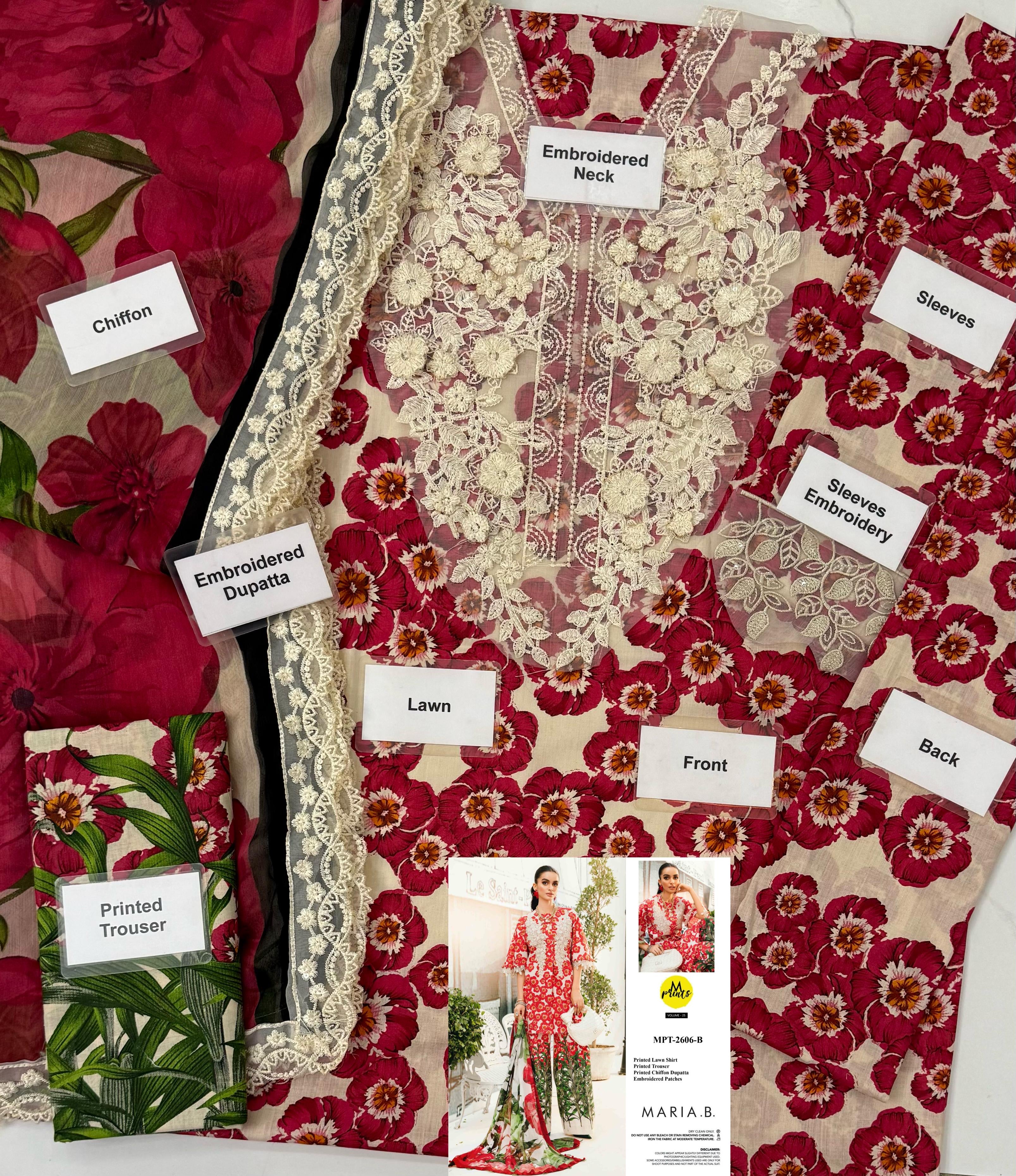 LUXURY LAWN UNSTITCHED 3PCS