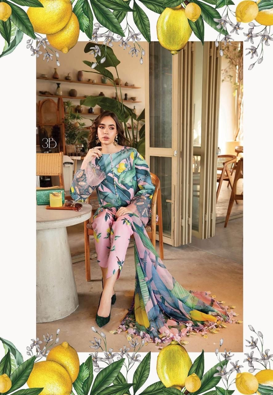 UNSTITCHED LUXURY LAWN 3PCS