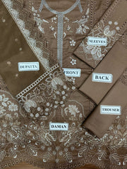 LUXURY CHICKENKARI UNSTITCHED 3PCS
