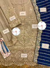 LUXURY CHIFFON UNSTITCHED 3PCS