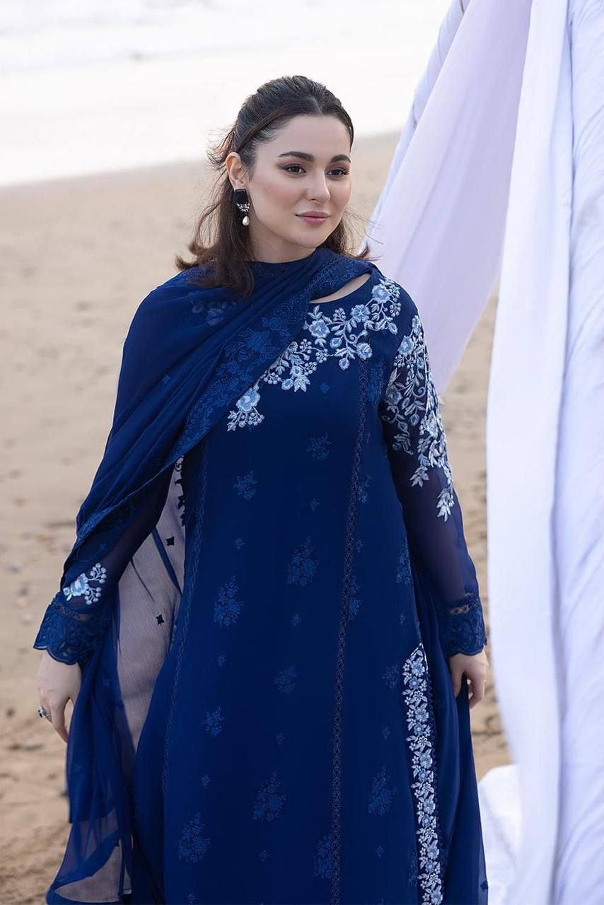 LUXURY CHIFFON UNSTITCHED 3PCS