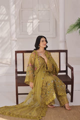 LUXURY ORGANZA UNSTITCHED 3PCS