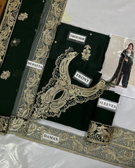 LUXURY CHIFFON UNSTITCHED 3PCS