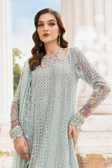 3 Pcs Unstitched Embroidered Chiffon Suit Formal Collection Ladies Dress