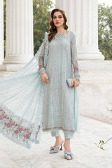 3 Pcs Unstitched Embroidered Chiffon Suit Formal Collection Ladies Dress