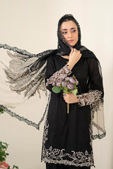 LUXURY CHIFFON UNSTITCHED 3PCS