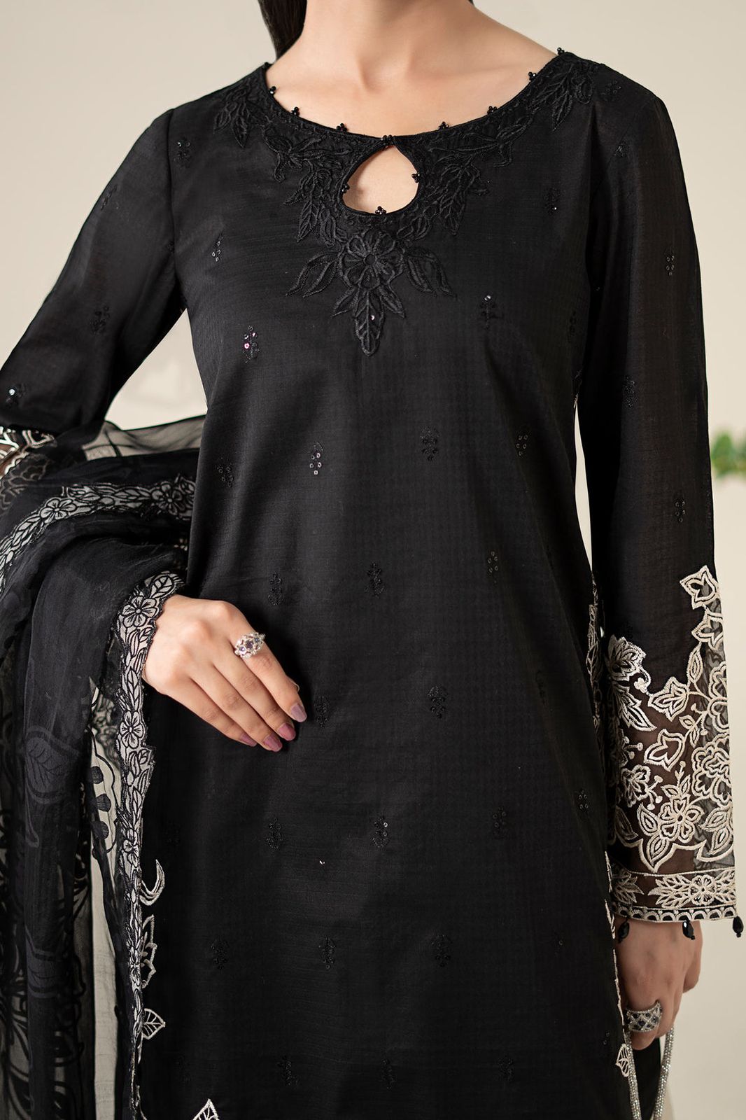 LUXURY CHIFFON UNSTITCHED 3PCS