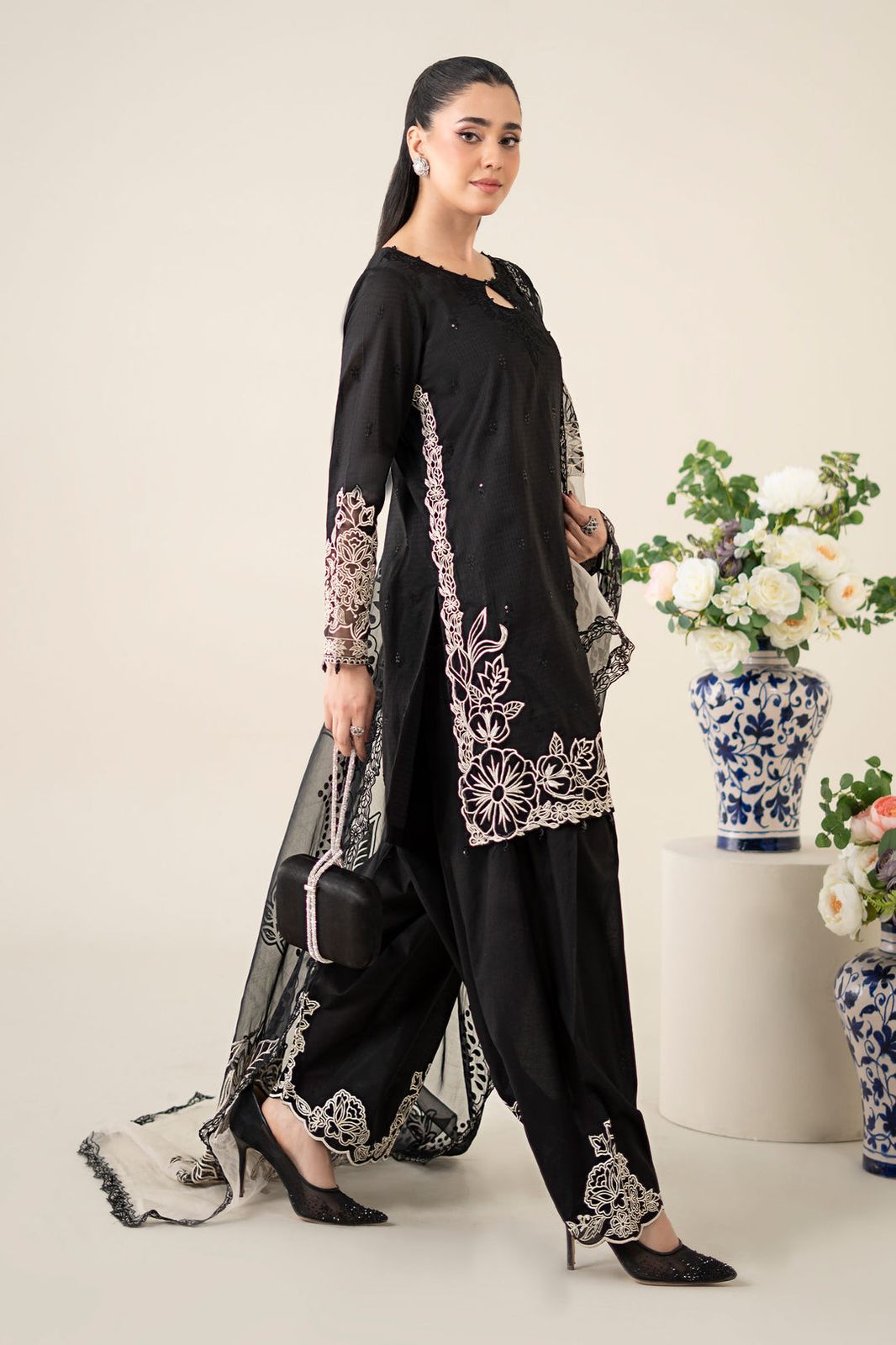 LUXURY CHIFFON UNSTITCHED 3PCS