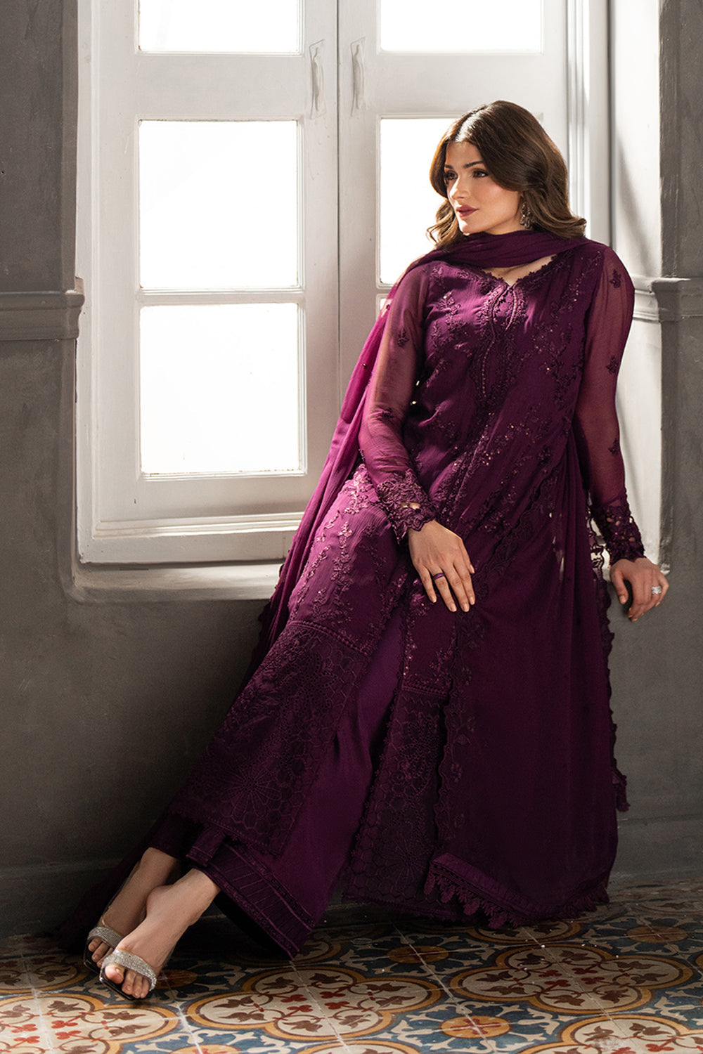 LUXURY CHIFFON UNSTITCHED 3PCS