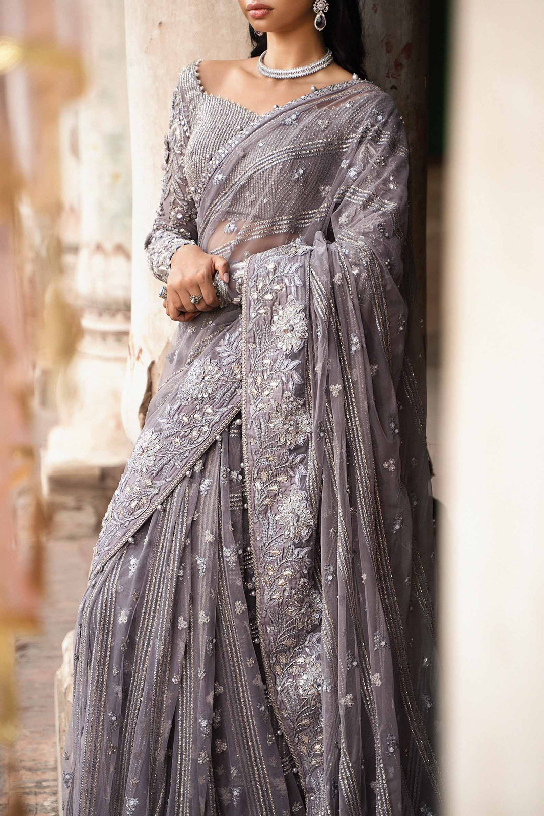 LUXURY HEAVY EMBROIDERED SAREE
