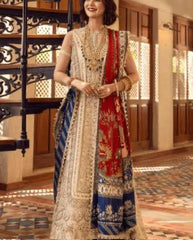 Crimson Aik Jhalak Organza Embroidered Suit Luxury Wedding Collection