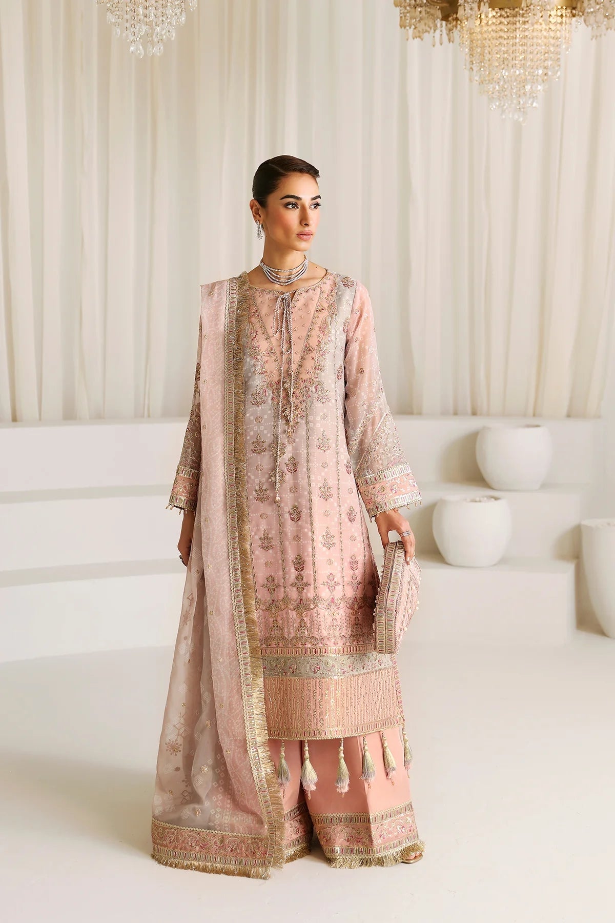 Alizeh Fashion Luxury Formal Suit Wedding Collection Embroidered Chiffon Suit