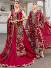 3 Piece Unstitched Embroidered Chiffon Suit LadIes Dress Wedding Collection