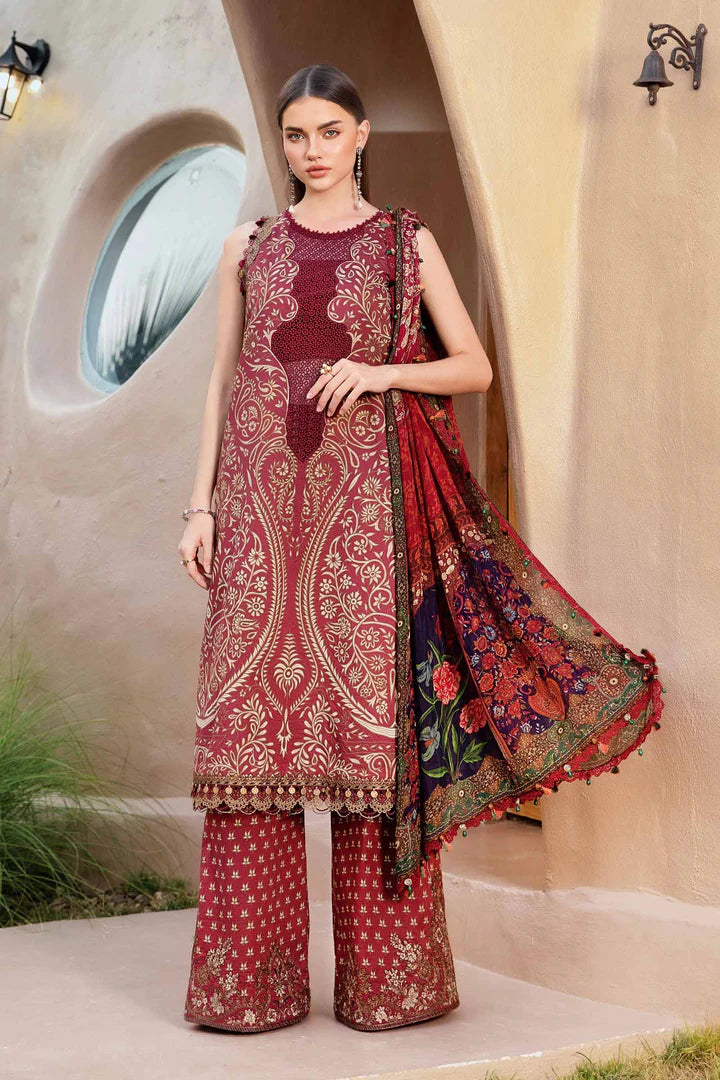 MARIA B UNSTITCHED LUXURY LAWN 3PCS