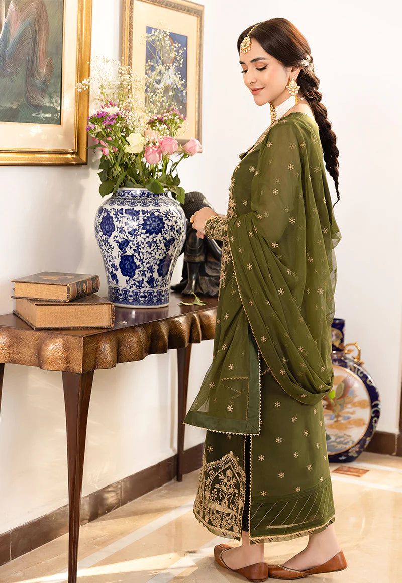 LUXURY CHIFFON UNSTITCHED 3PCS