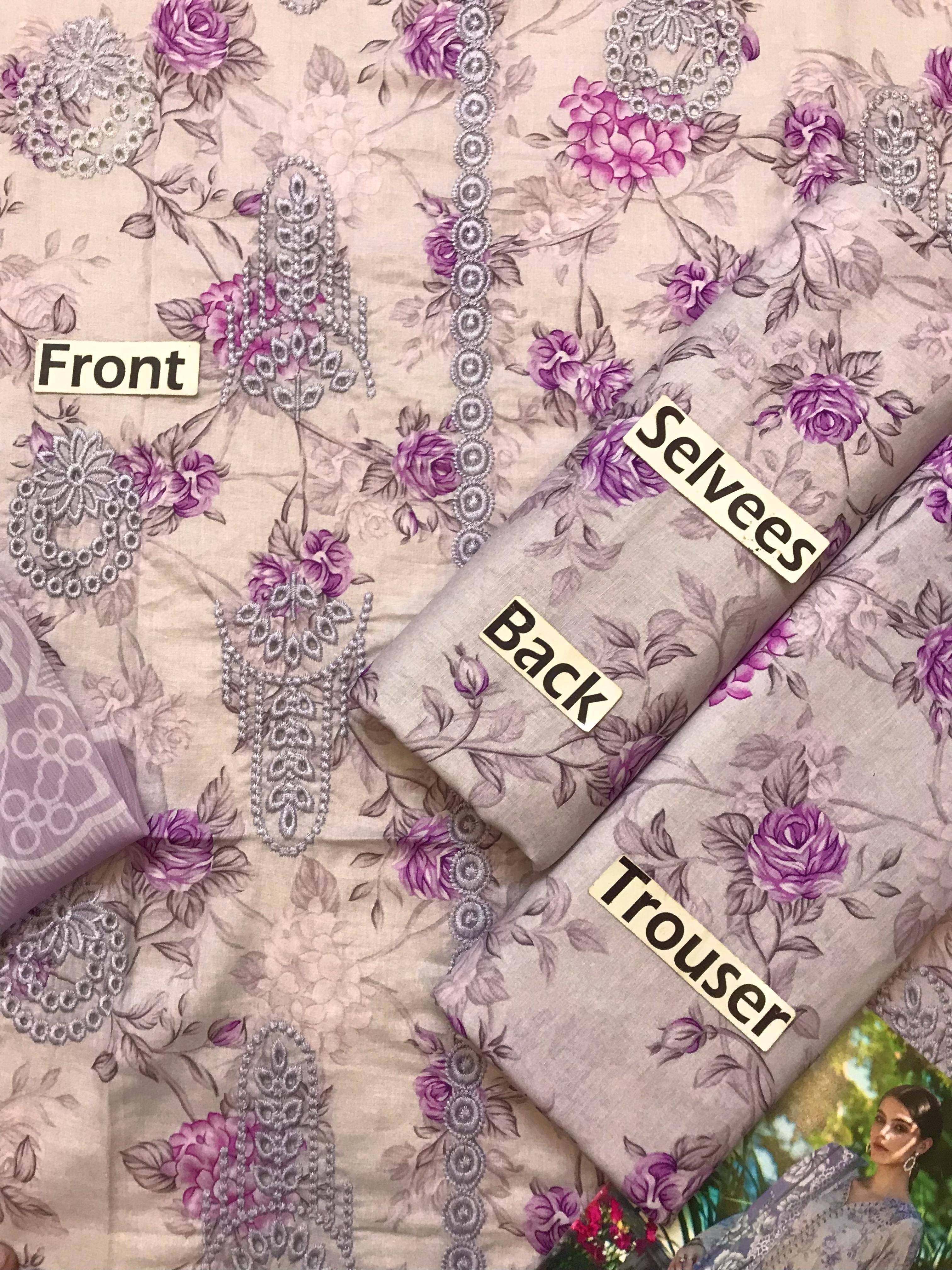 LUXURY CHICKENKARI UNSTITCHED 3PCS