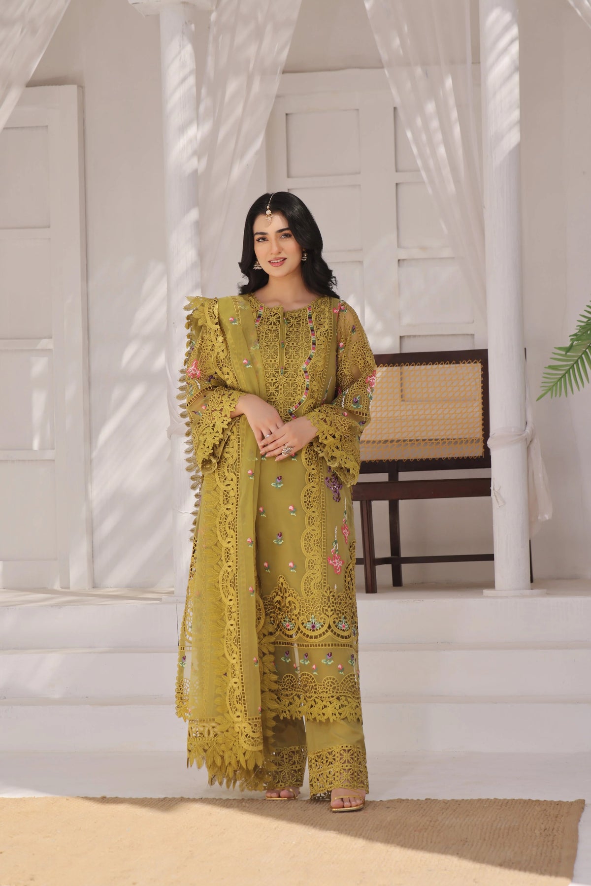 LUXURY ORGANZA UNSTITCHED 3PCS