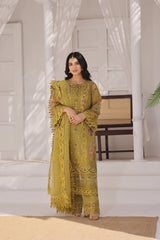 LUXURY ORGANZA UNSTITCHED 3PCS