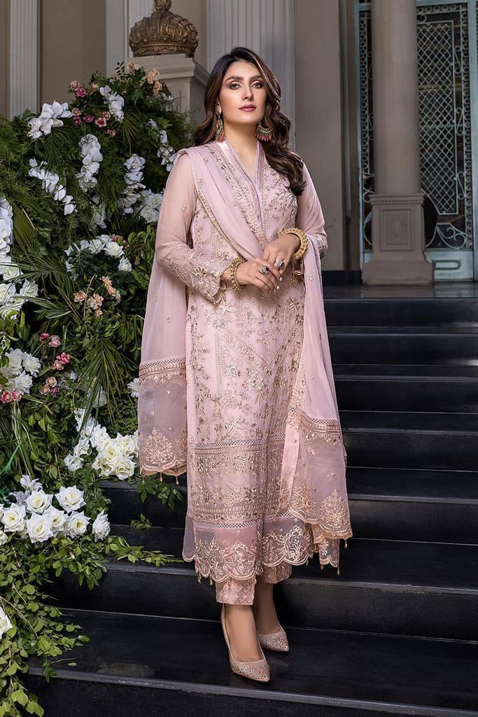 LUXURY CHIFFON UNSTITCHED 3PCS