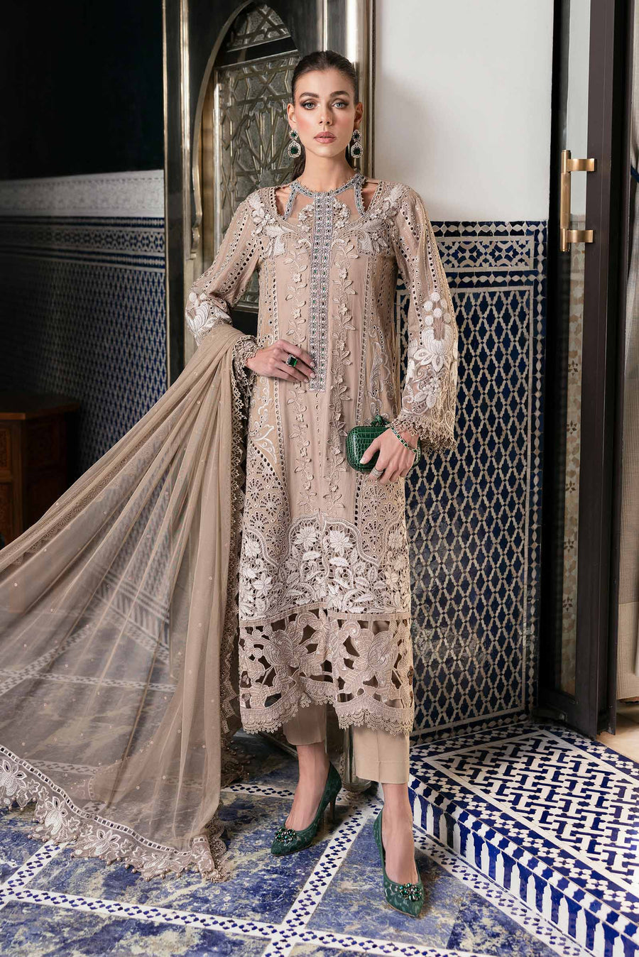 LUXURY CHICKENKARI UNSTITCHED 3PCS