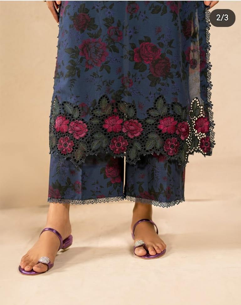 LUXURY LAWN UNSTITCHED 3PCs
