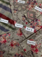 LUXURY CHICKENKARI UNSTITCHED 3PCS