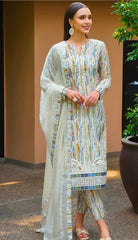LUXURY LAWN UNSTITCHED 3PCS