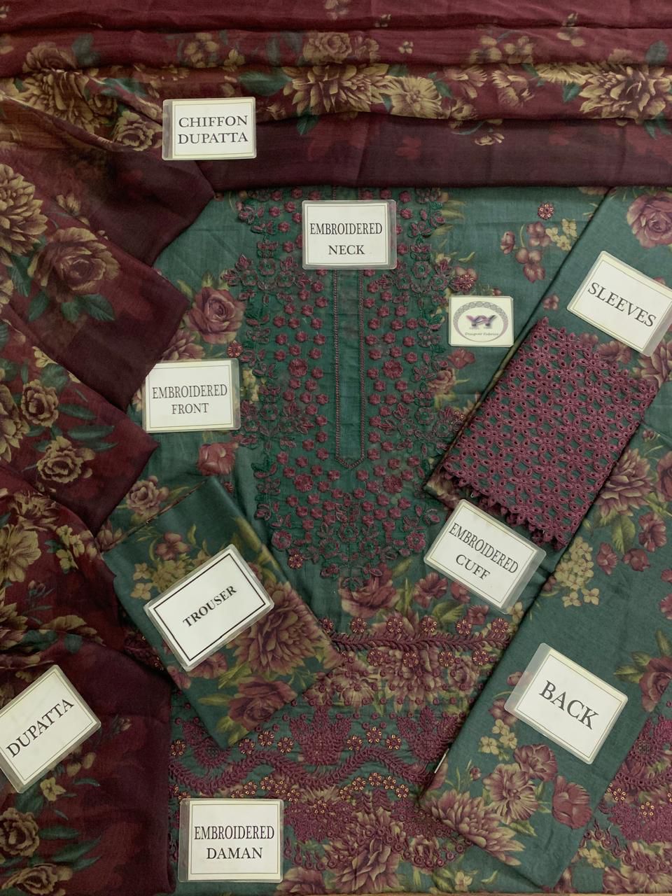 LUXURY LAWN UNSTITCHED 3PCS