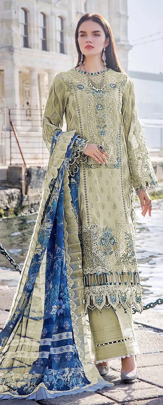LUXURY CHICKENKARI UNSTITCHED 3PCS