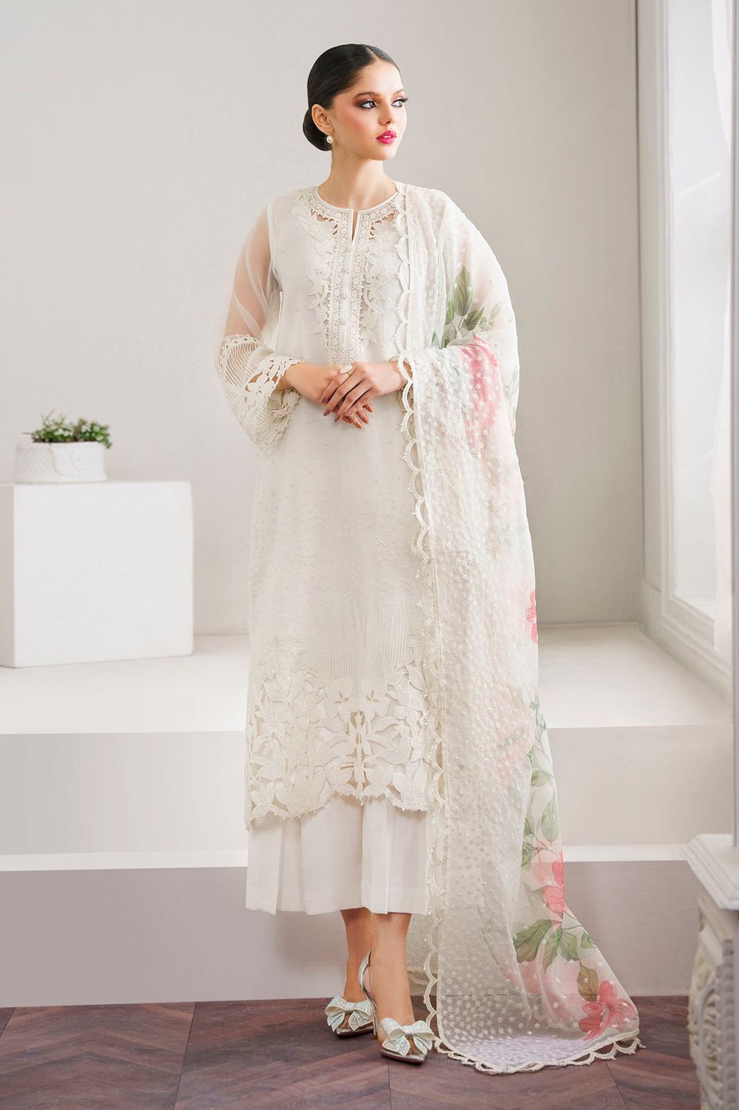 LUXURY ORGANZA UNSTITCHED 3PCS
