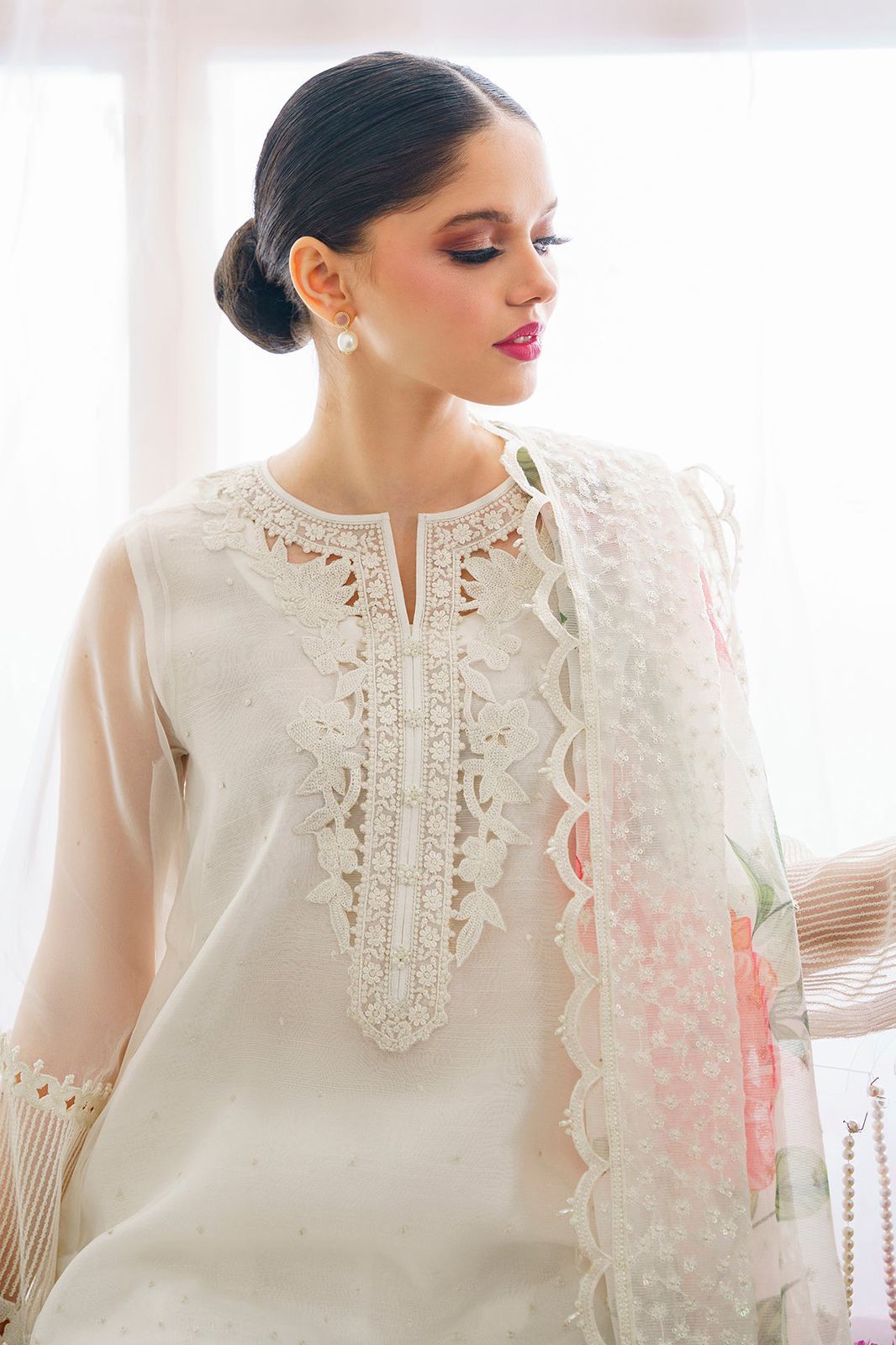 LUXURY ORGANZA UNSTITCHED 3PCS