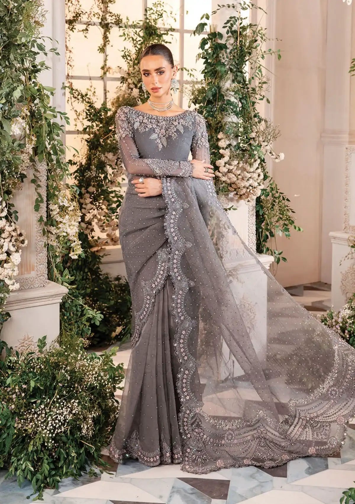 LUXURY HEAVY EMBROIDERED SAREE