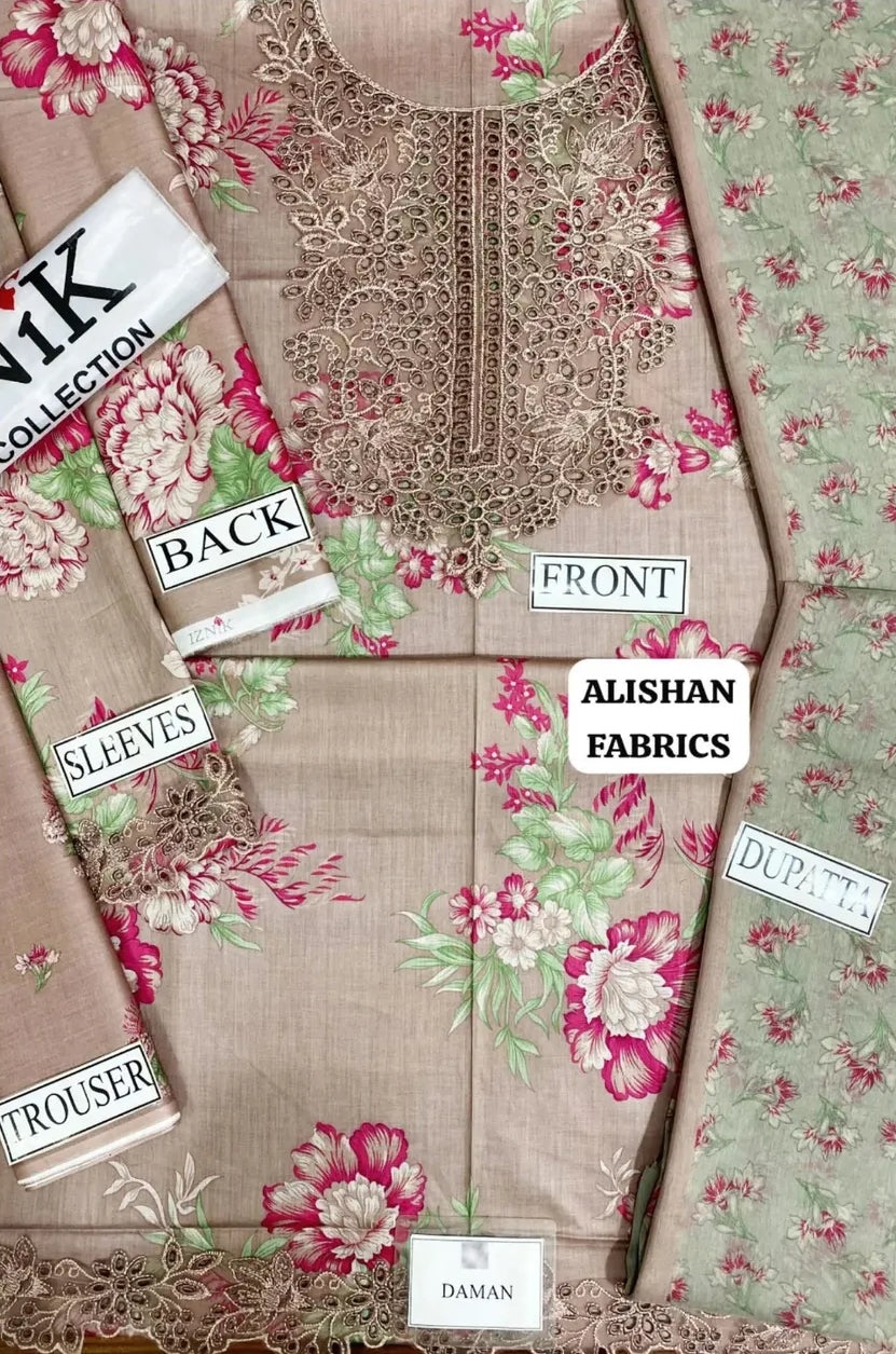 LUXURY LAWN UNSTITCHED 3PCS