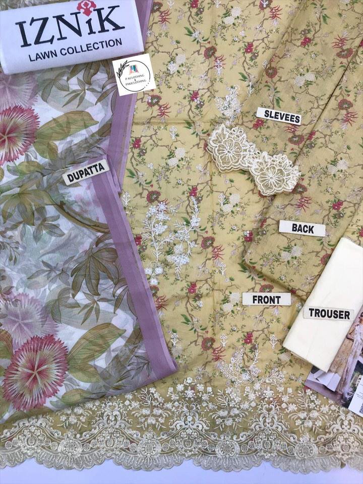 LUXURY LAWN UNSTITCHED 3PCS