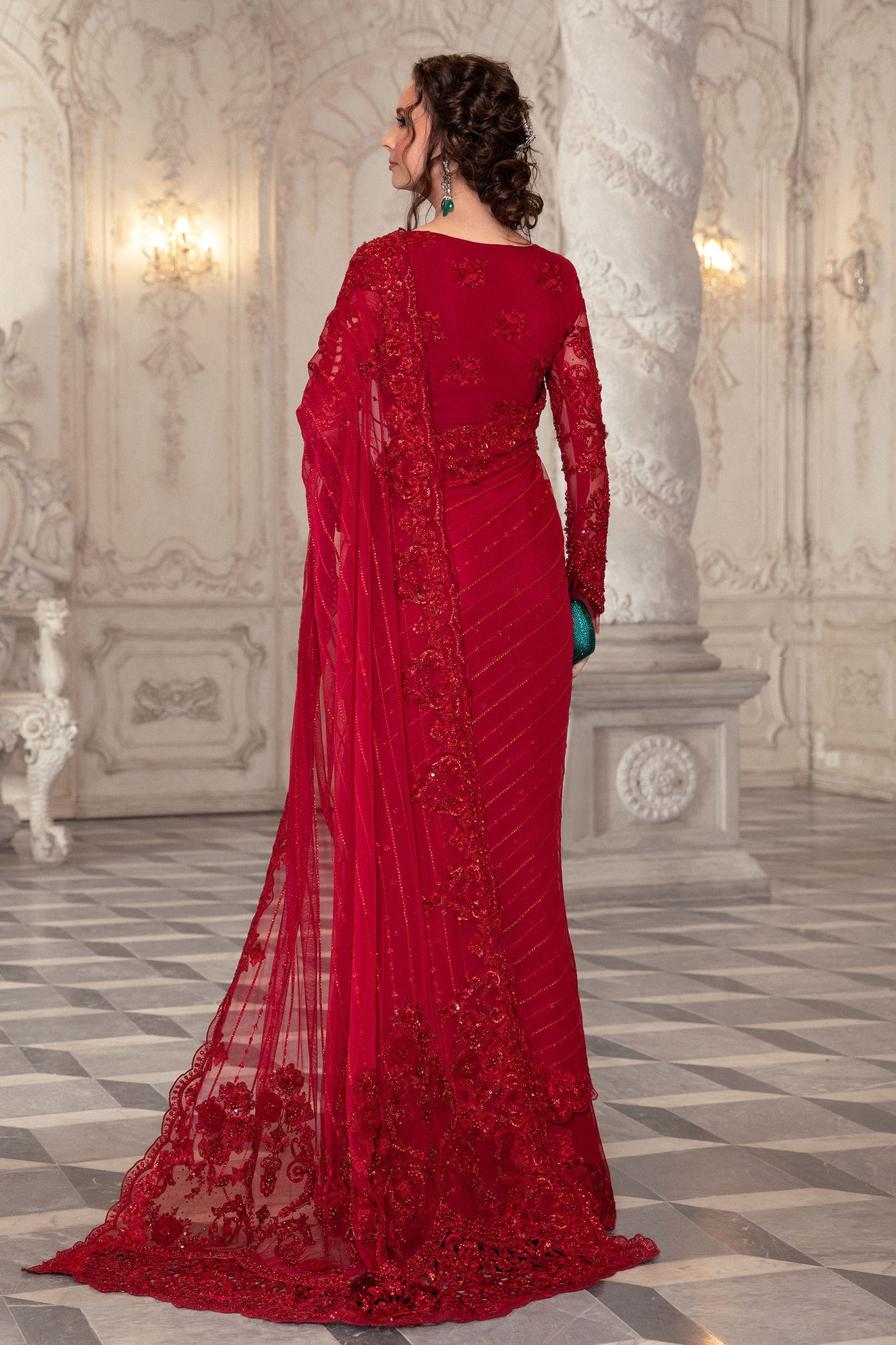LUXURY HEAVY EMBROIDERED SAREE