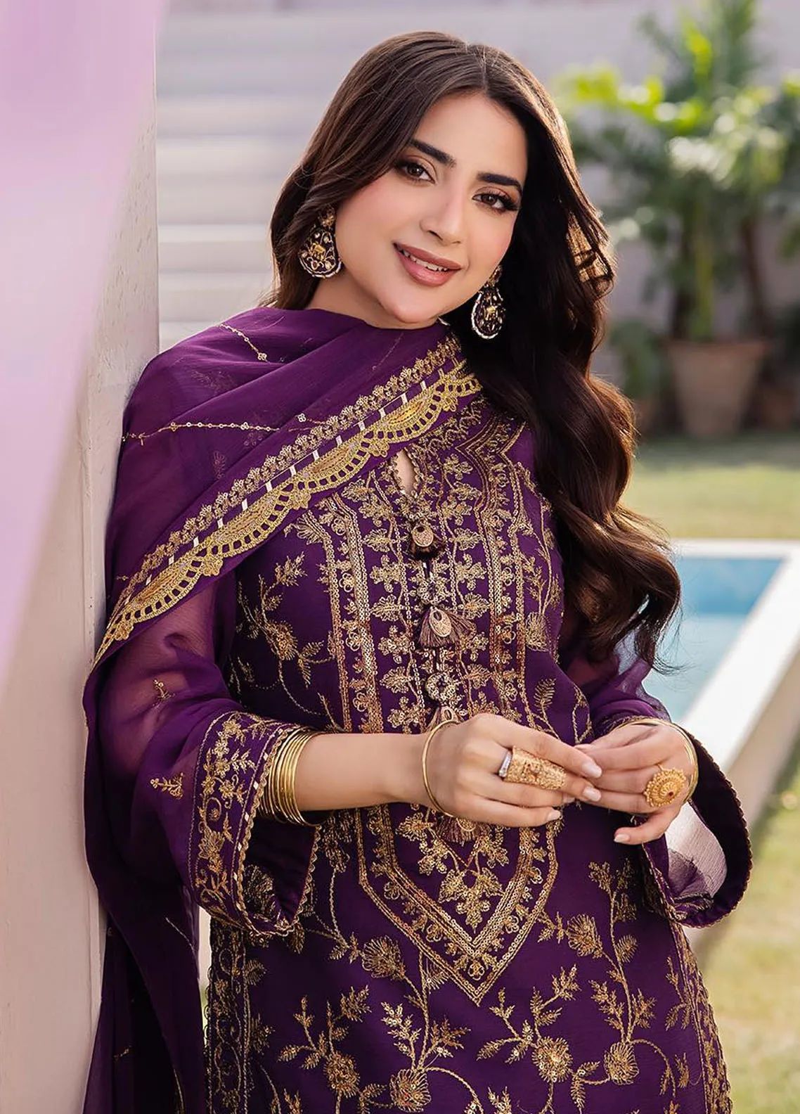 LUXURY CHIFFON UNSTITCHED 3PCS